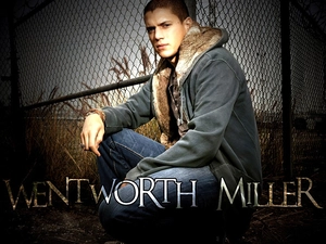 Wentworth Miller, gray sweatshirt