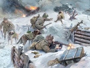 Fight, Big Fire, tanks, Weapons, soldiers