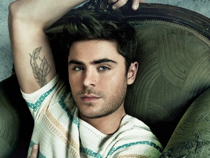 a man, Armchair, Tattoo, Zac Efron