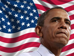 Barack Obama, The United States, flag, president