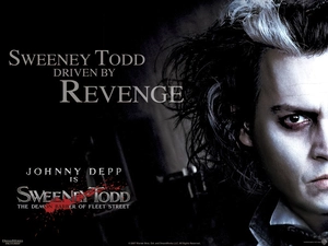 face, subtitles, Johnny Depp, head-dress, Sweeney Todd