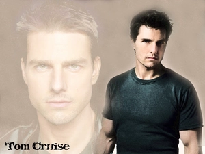 black t-shirt, Tom Cruise, face