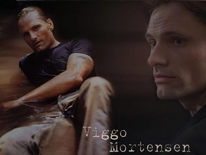 water, Viggo Mortensen, Black shirt